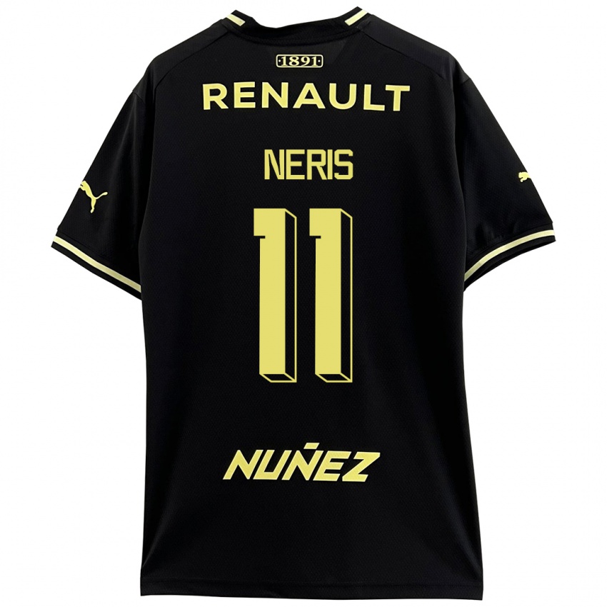 Hombre Camiseta José Neris #11 Negro 2ª Equipación 2023/24 La Camisa Argentina
