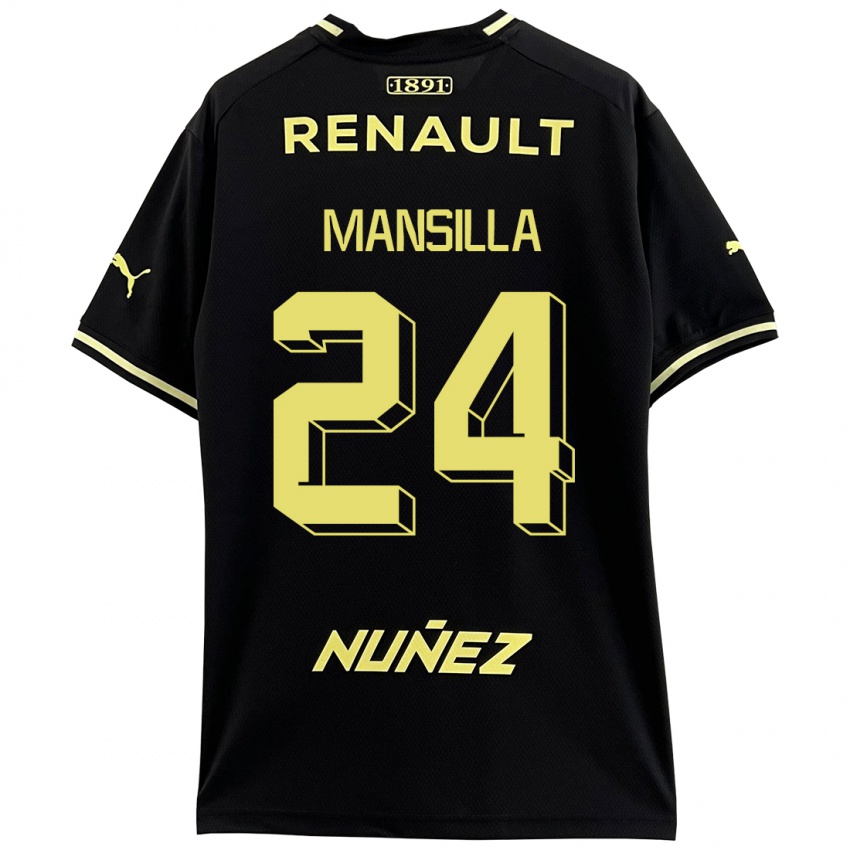 Hombre Camiseta Brian Mansilla #24 Negro 2ª Equipación 2023/24 La Camisa Argentina