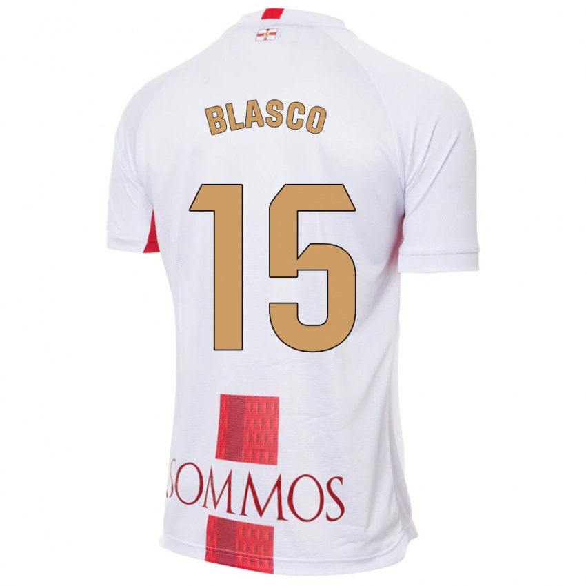 Hombre Camiseta Jeremy Blasco #15 Blanco 2ª Equipación 2023/24 La Camisa Argentina