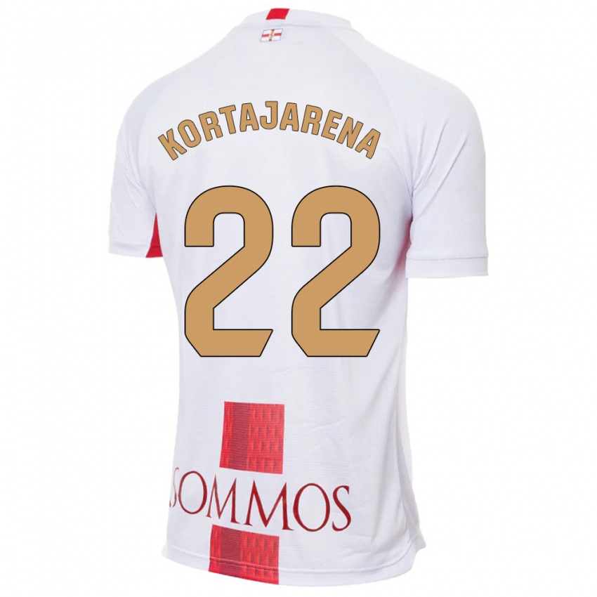 Hombre Camiseta Iker Kortajarena #22 Blanco 2ª Equipación 2023/24 La Camisa Argentina