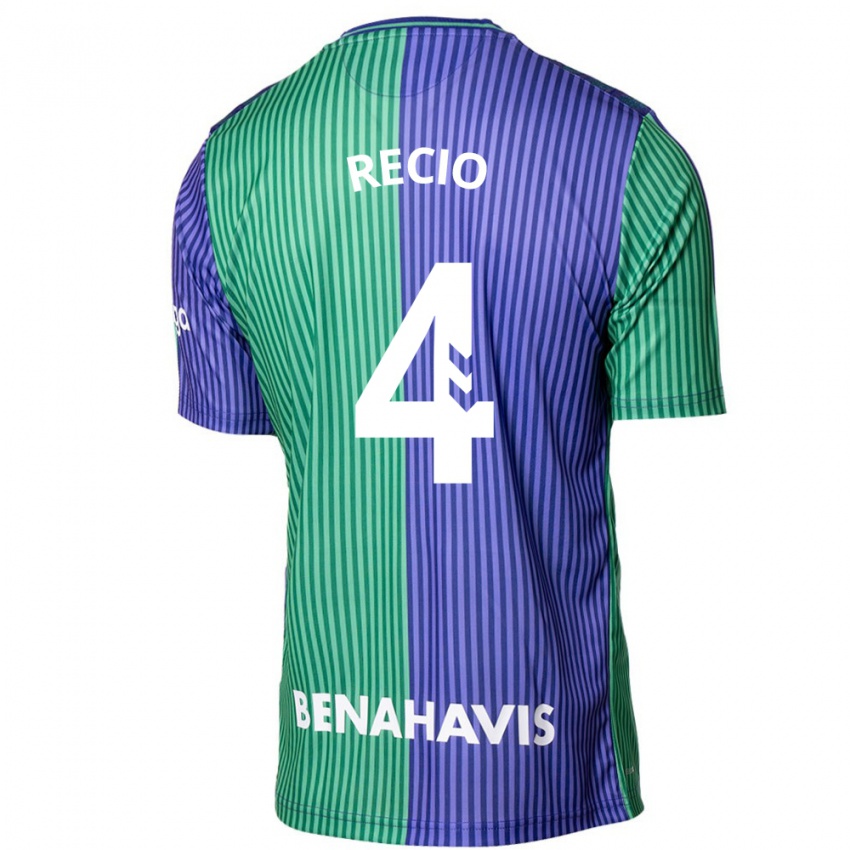 Hombre Camiseta Ángel Recio #4 Verde Azul 2ª Equipación 2023/24 La Camisa Argentina