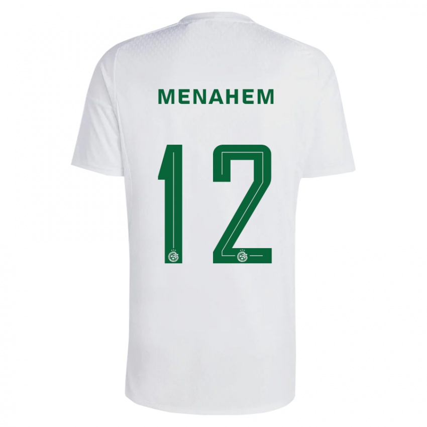 Hombre Camiseta Sun Menahem #12 Verde Azul 2ª Equipación 2023/24 La Camisa Argentina