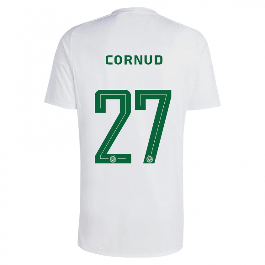 Hombre Camiseta Pierre Cornud #27 Verde Azul 2ª Equipación 2023/24 La Camisa Argentina
