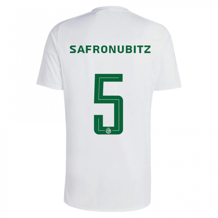 Hombre Camiseta Dan Safronubitz #5 Verde Azul 2ª Equipación 2023/24 La Camisa Argentina