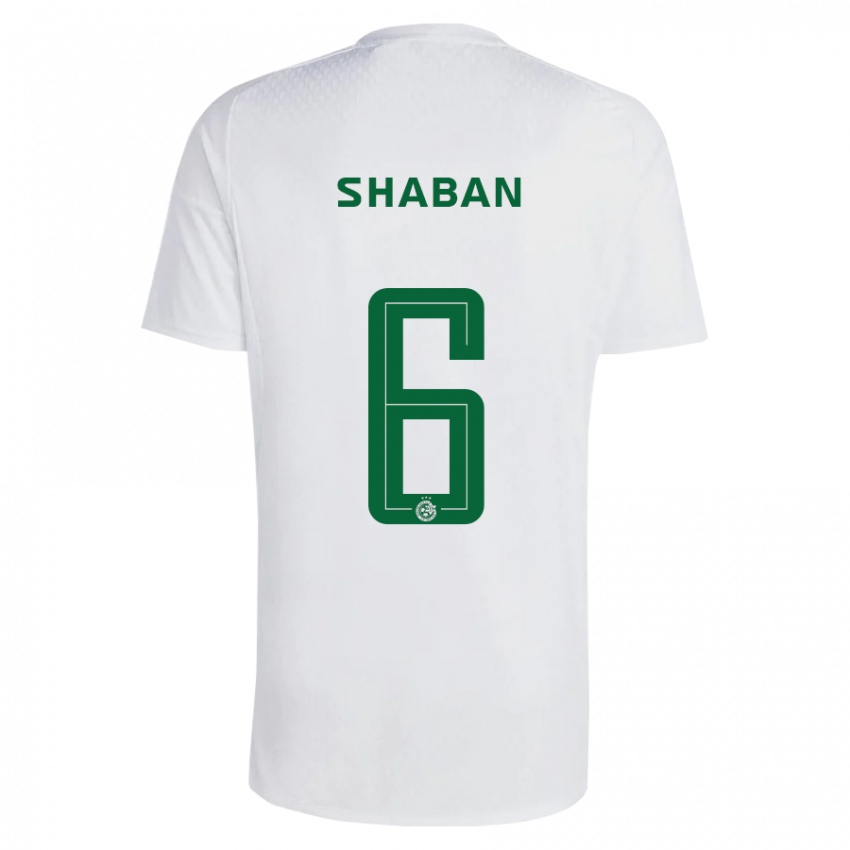 Hombre Camiseta Loay Shaban #6 Verde Azul 2ª Equipación 2023/24 La Camisa Argentina