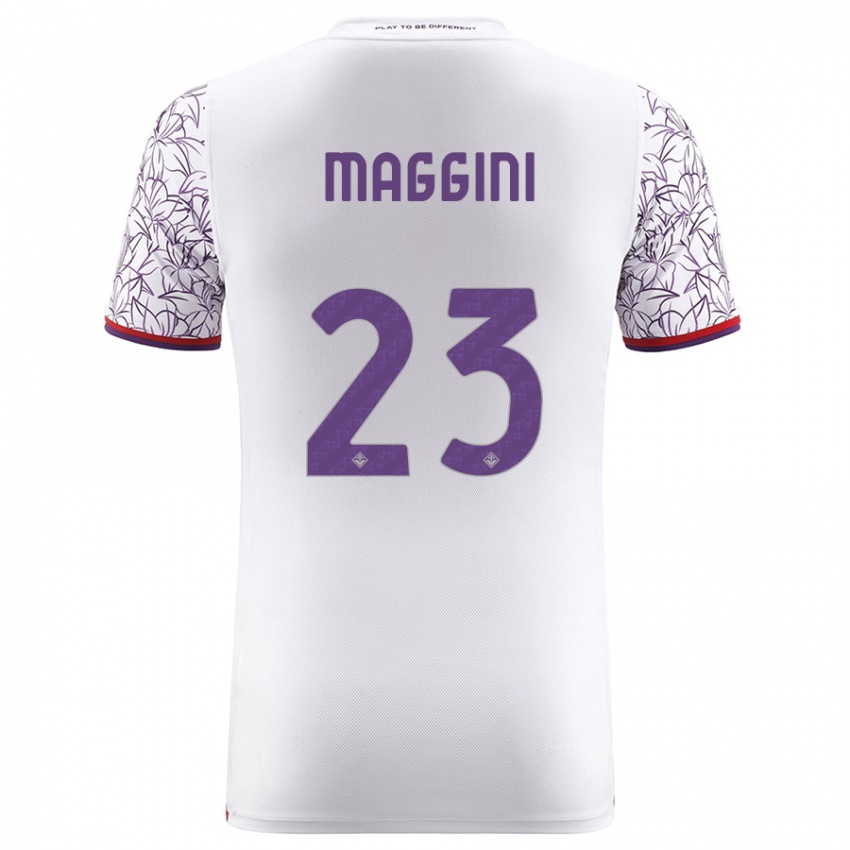 Hombre Camiseta Filippo Maggini #23 Blanco 2ª Equipación 2023/24 La Camisa Argentina