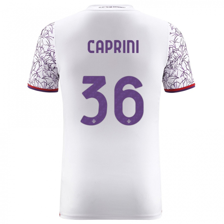 Hombre Camiseta Maat Daniel Caprini #36 Blanco 2ª Equipación 2023/24 La Camisa Argentina
