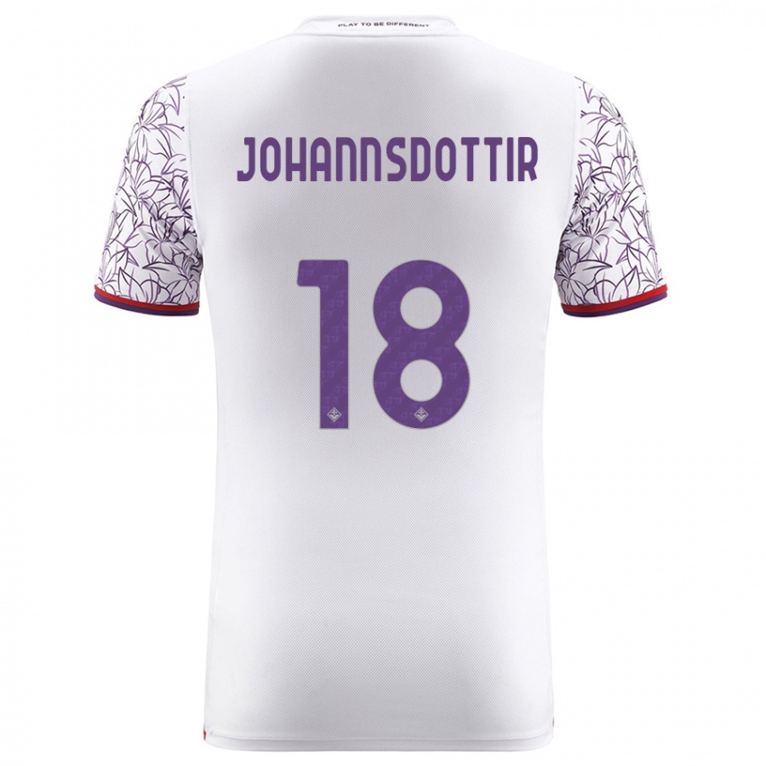 Hombre Camiseta Alexandra Johannsdottir #18 Blanco 2ª Equipación 2023/24 La Camisa Argentina