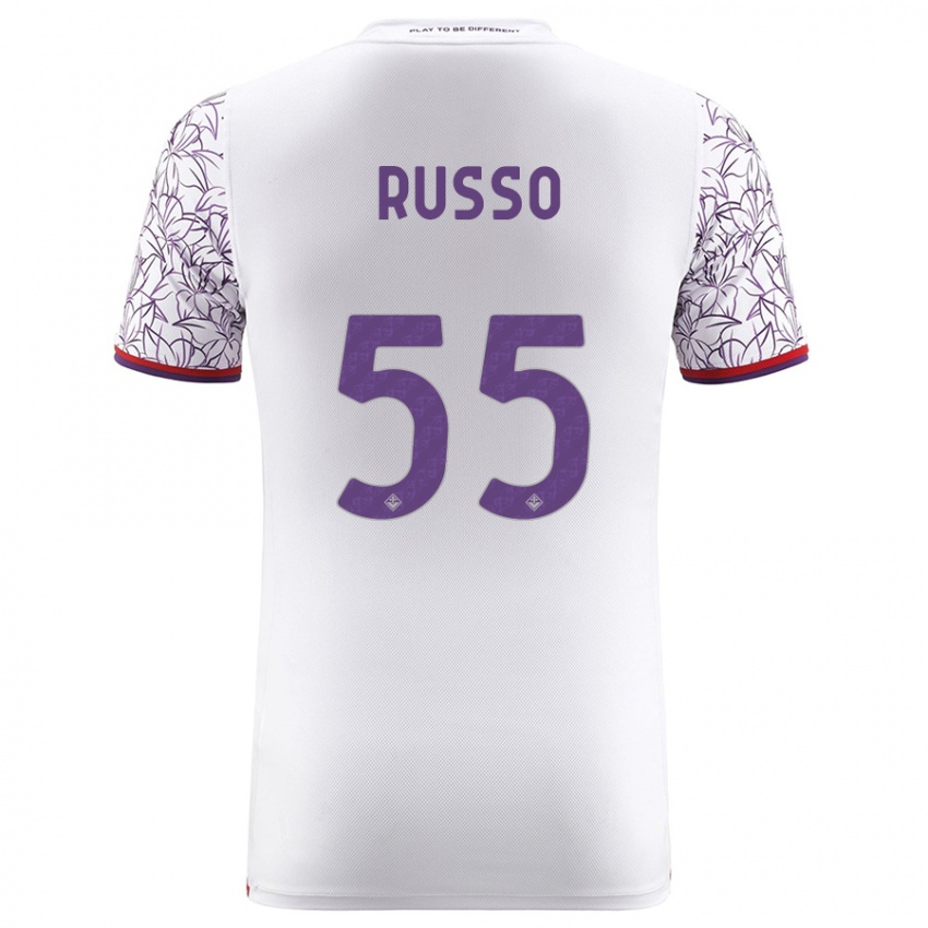 Hombre Camiseta Federica Russo #55 Blanco 2ª Equipación 2023/24 La Camisa Argentina