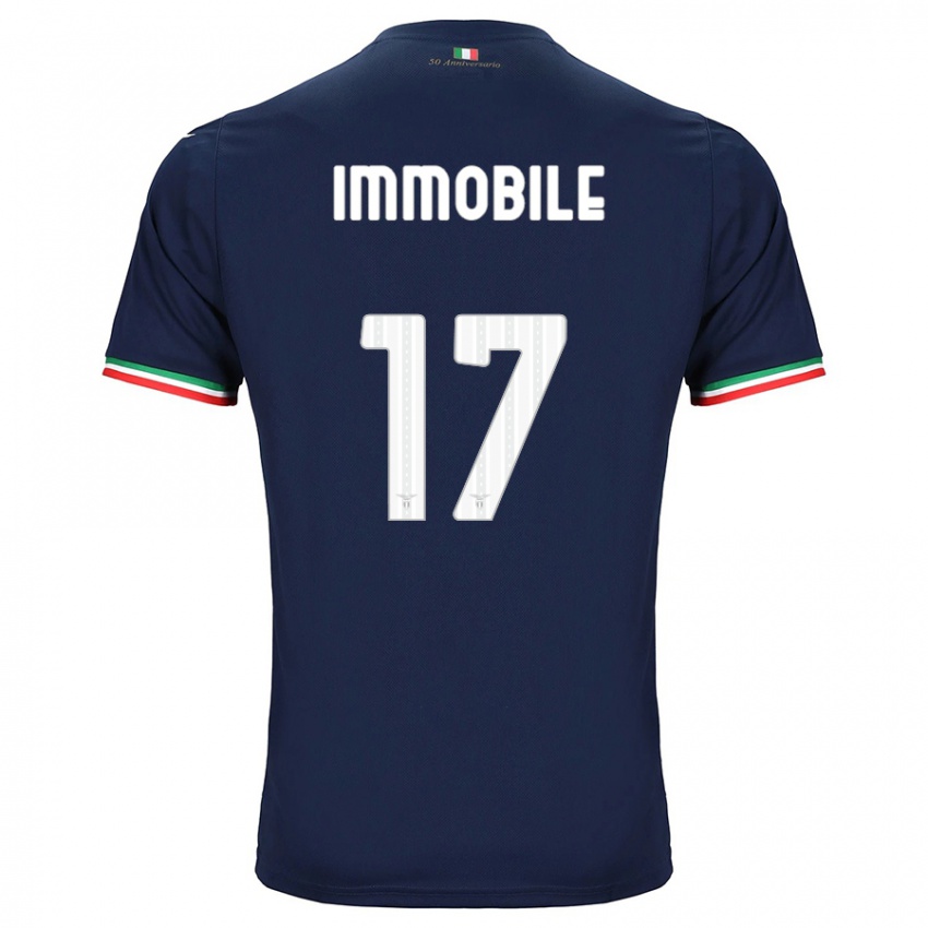 Hombre Camiseta Ciro Immobile #17 Armada 2ª Equipación 2023/24 La Camisa Argentina