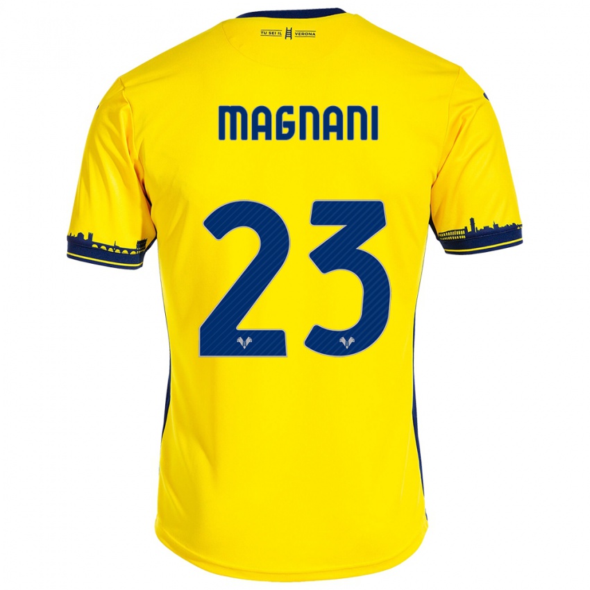 Hombre Camiseta Giangiacomo Magnani #23 Amarillo 2ª Equipación 2023/24 La Camisa Argentina