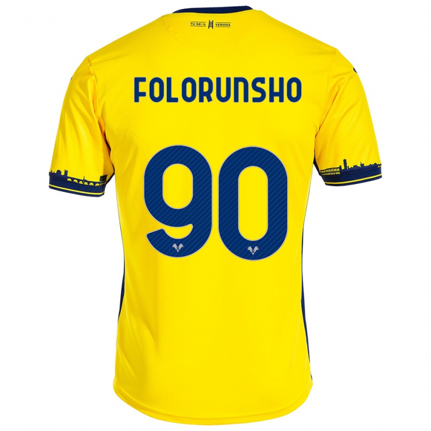 Hombre Camiseta Michael Folorunsho #90 Amarillo 2ª Equipación 2023/24 La Camisa Argentina