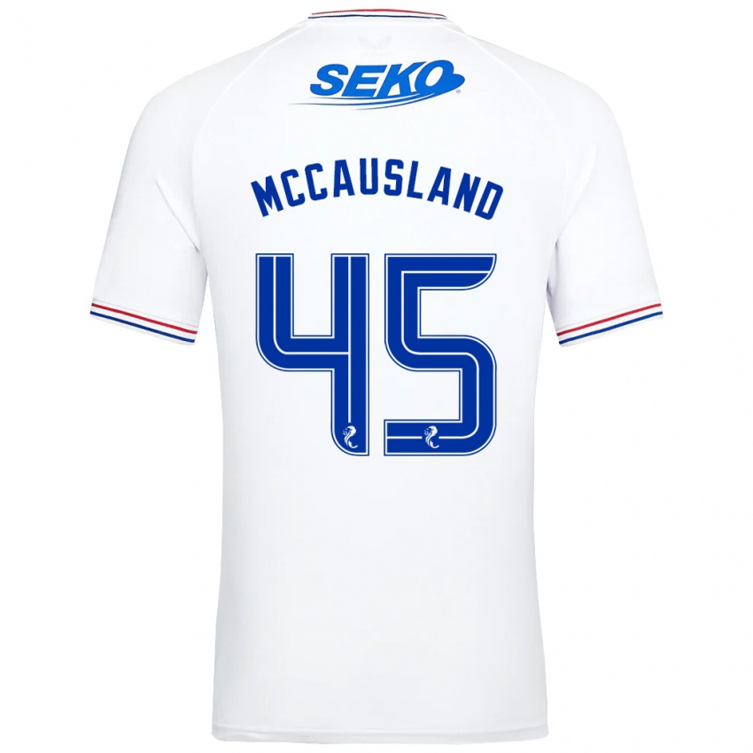 Hombre Camiseta Ross Mccausland #45 Blanco 2ª Equipación 2023/24 La Camisa Argentina