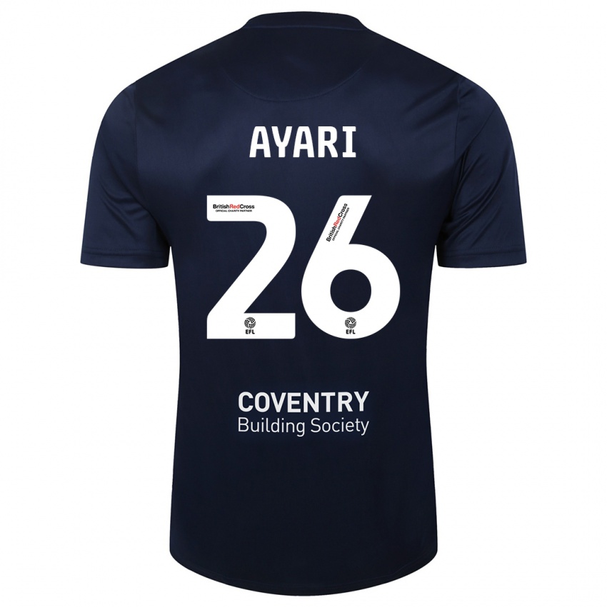 Hombre Camiseta Yasin Ayari #26 Rojo Azul Marino 2ª Equipación 2023/24 La Camisa Argentina