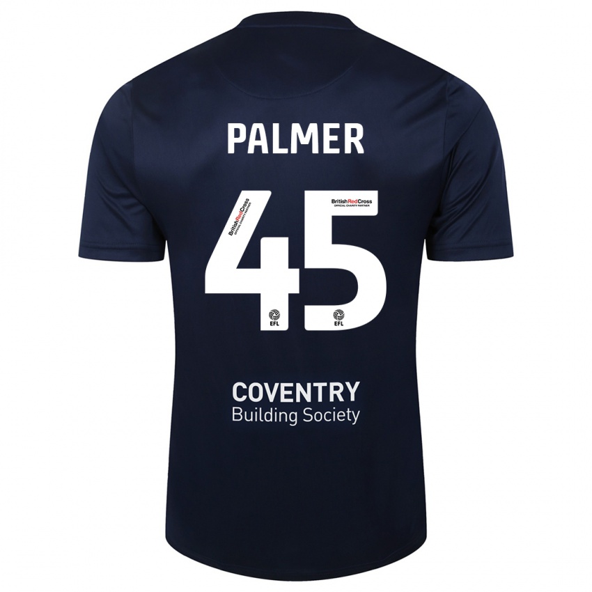 Hombre Camiseta Kasey Palmer #45 Rojo Azul Marino 2ª Equipación 2023/24 La Camisa Argentina