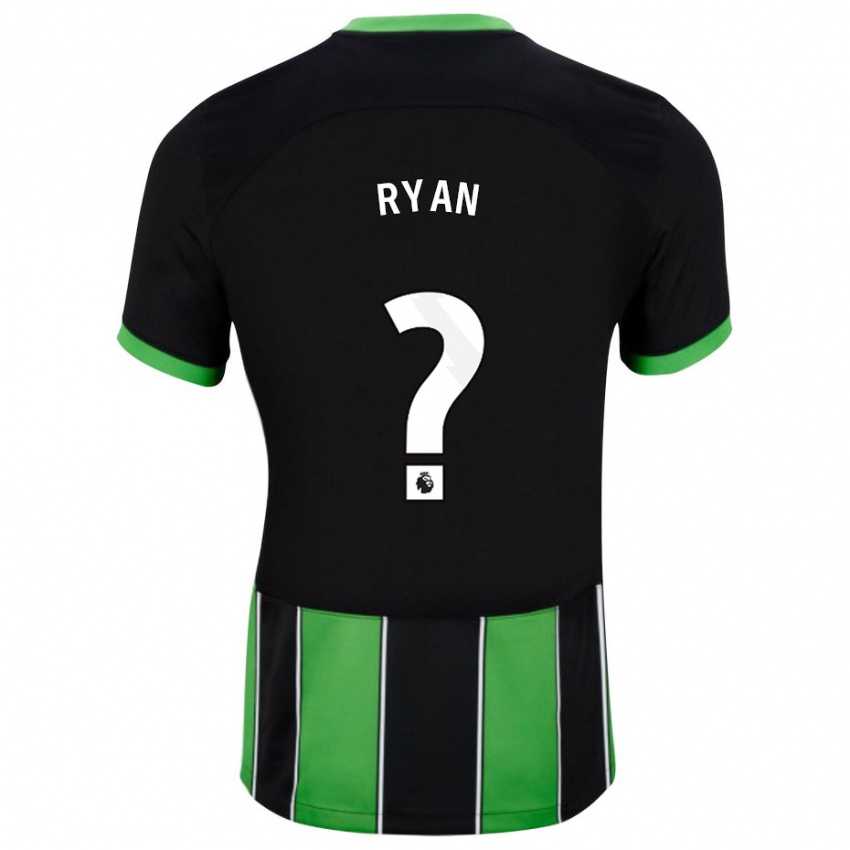 Hombre Camiseta Kain Ryan #0 Verde Negro 2ª Equipación 2023/24 La Camisa Argentina