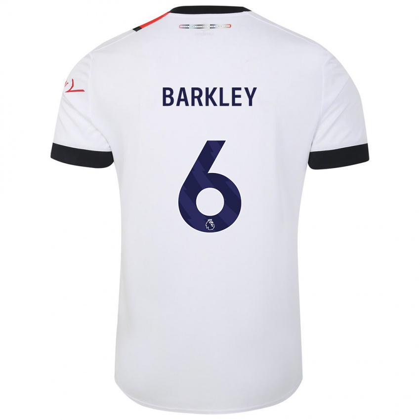 Hombre Camiseta Ross Barkley #6 Blanco 2ª Equipación 2023/24 La Camisa Argentina