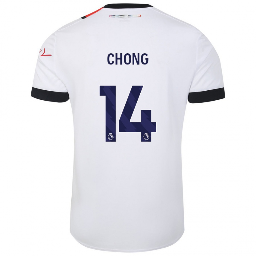 Hombre Camiseta Tahith Chong #14 Blanco 2ª Equipación 2023/24 La Camisa Argentina