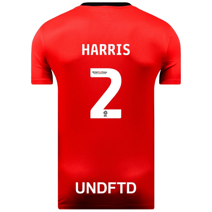 Hombre Camiseta Martha Harris #2 Rojo 2ª Equipación 2023/24 La Camisa Argentina