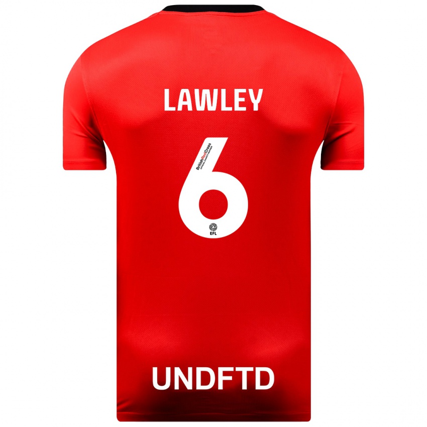 Hombre Camiseta Gemma Lawley #6 Rojo 2ª Equipación 2023/24 La Camisa Argentina