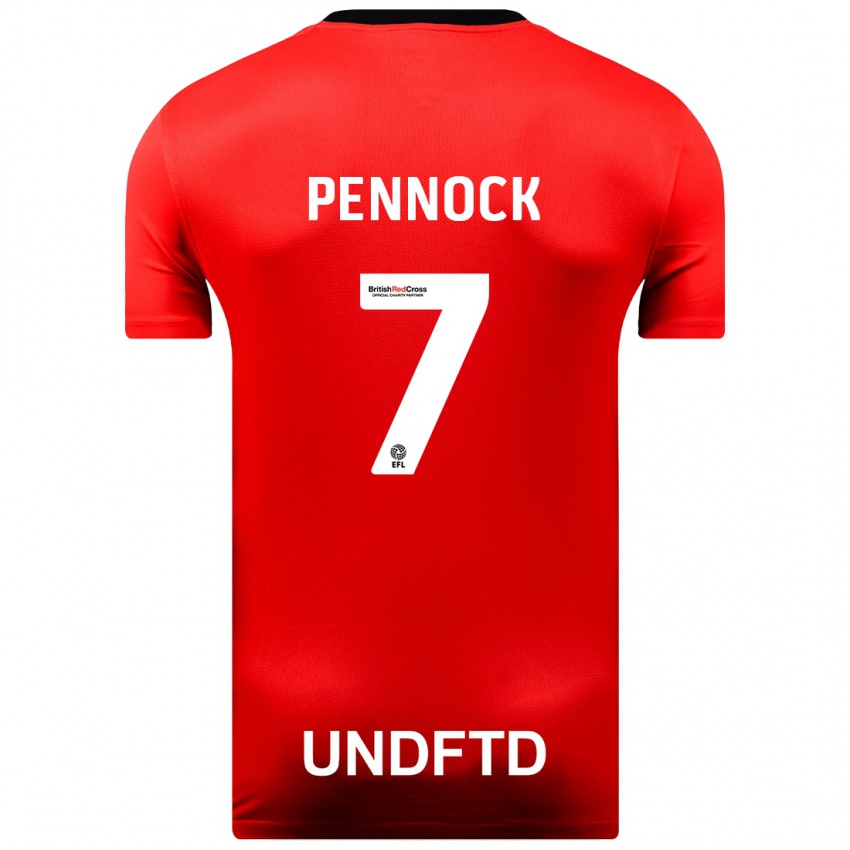 Hombre Camiseta Jade Pennock #7 Rojo 2ª Equipación 2023/24 La Camisa Argentina