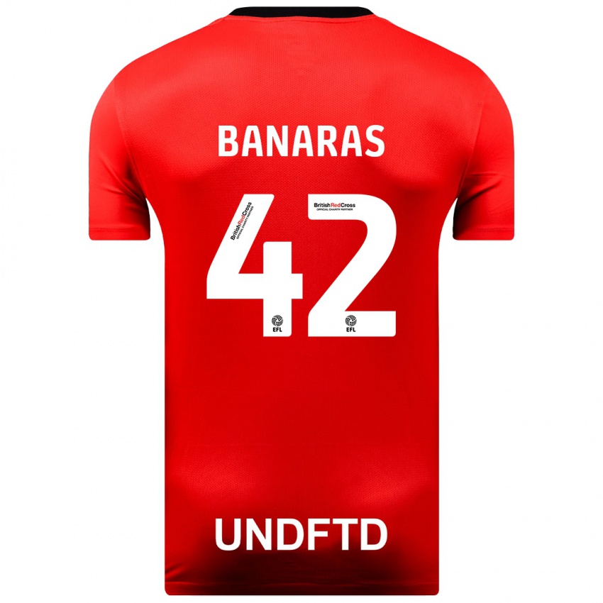 Hombre Camiseta Layla Banaras #42 Rojo 2ª Equipación 2023/24 La Camisa Argentina