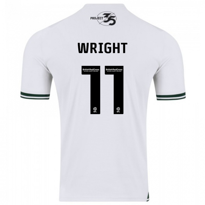 Hombre Camiseta Callum Wright #11 Blanco 2ª Equipación 2023/24 La Camisa Argentina