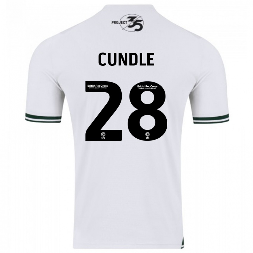 Hombre Camiseta Luke Cundle #28 Blanco 2ª Equipación 2023/24 La Camisa Argentina