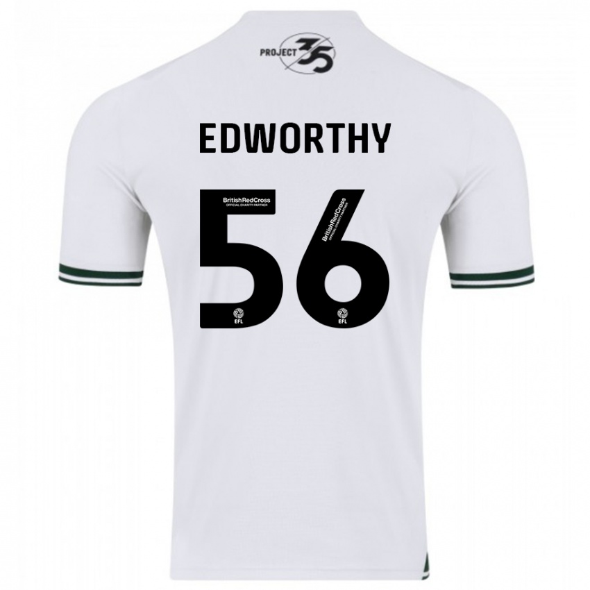 Hombre Camiseta Kieran Edworthy #56 Blanco 2ª Equipación 2023/24 La Camisa Argentina