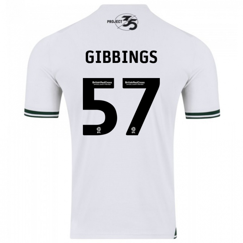 Hombre Camiseta Cole Gibbings #57 Blanco 2ª Equipación 2023/24 La Camisa Argentina