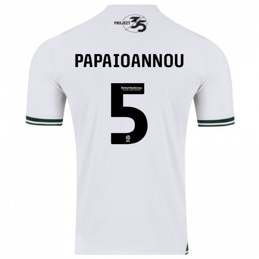 Hombre Camiseta Panagiota Papaioannou #5 Blanco 2ª Equipación 2023/24 La Camisa Argentina