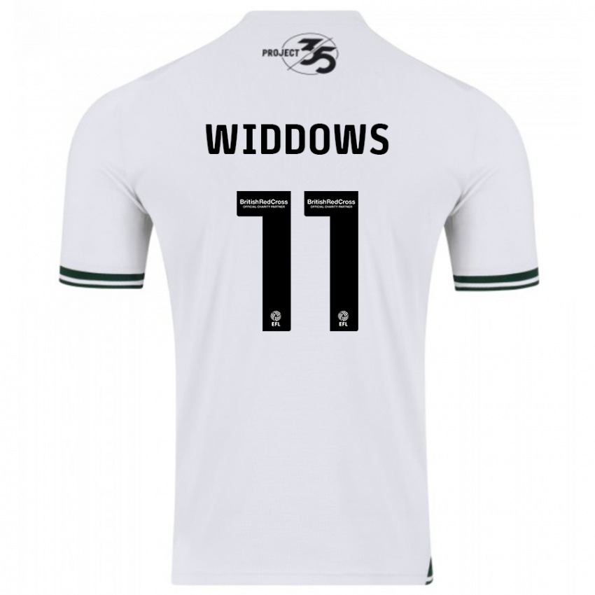 Hombre Camiseta Jade Widdows #11 Blanco 2ª Equipación 2023/24 La Camisa Argentina