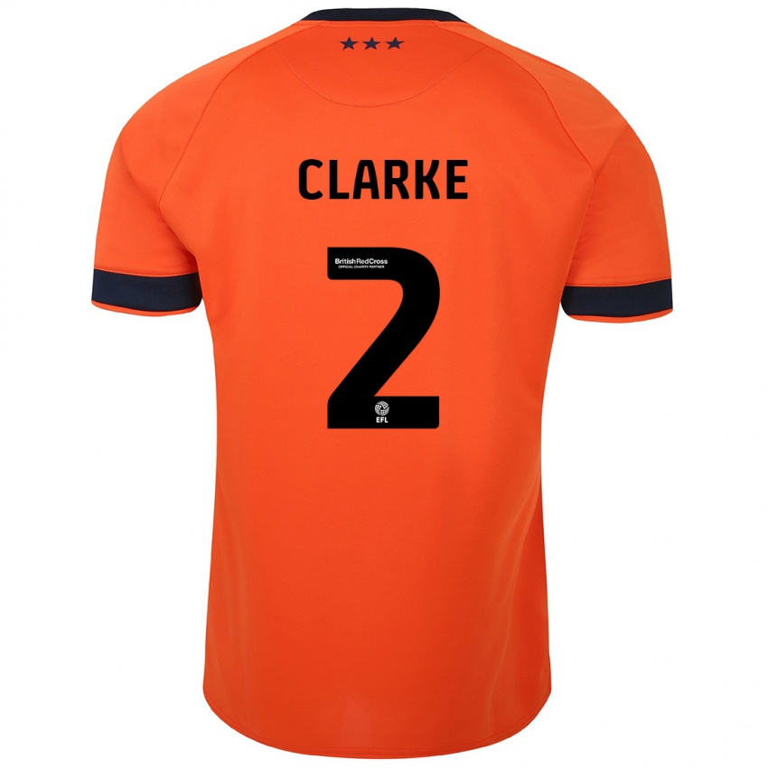 Hombre Camiseta Harry Clarke #2 Naranja 2ª Equipación 2023/24 La Camisa Argentina