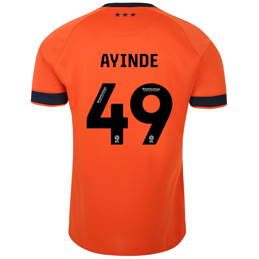 Hombre Camiseta Leon Ayinde #49 Naranja 2ª Equipación 2023/24 La Camisa Argentina