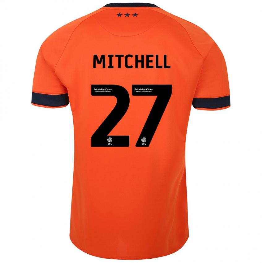 Hombre Camiseta Leah Mitchell #27 Naranja 2ª Equipación 2023/24 La Camisa Argentina