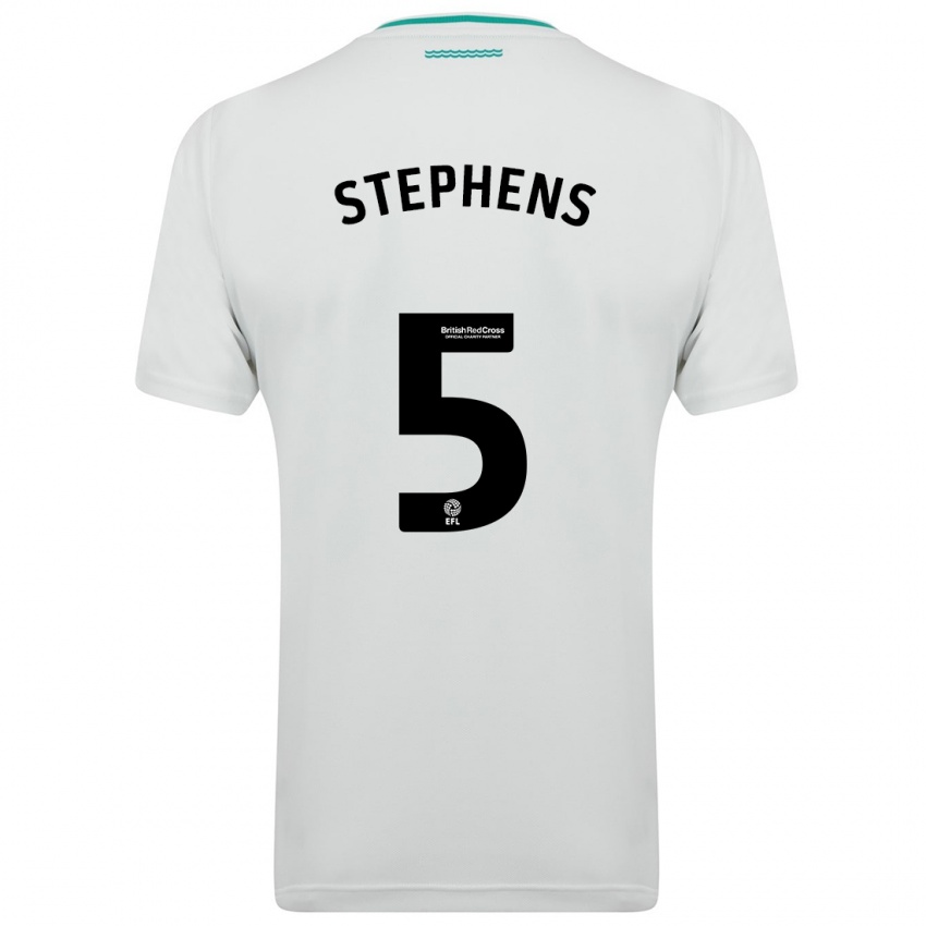 Hombre Camiseta Jack Stephens #5 Blanco 2ª Equipación 2023/24 La Camisa Argentina