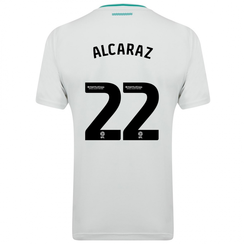 Hombre Camiseta Carlos Alcaraz #22 Blanco 2ª Equipación 2023/24 La Camisa Argentina