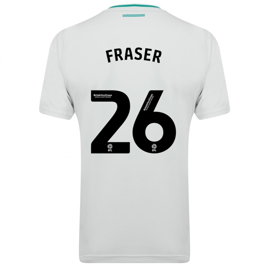 Hombre Camiseta Ryan Fraser #26 Blanco 2ª Equipación 2023/24 La Camisa Argentina