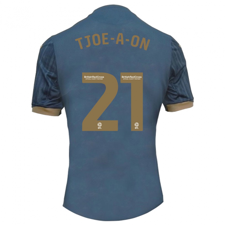 Hombre Camiseta Nathan Tjoe-A-On #21 Verde Azulado Oscuro 2ª Equipación 2023/24 La Camisa Argentina