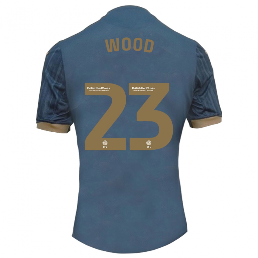 Hombre Camiseta Nathan Wood #23 Verde Azulado Oscuro 2ª Equipación 2023/24 La Camisa Argentina