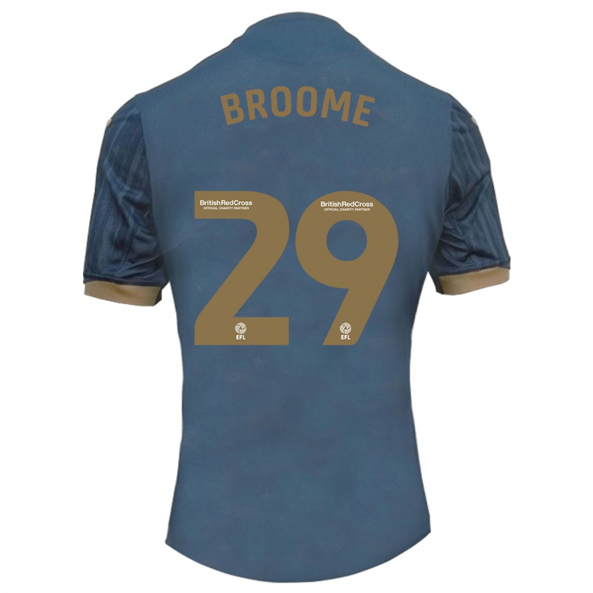 Hombre Camiseta Nathan Broome #29 Verde Azulado Oscuro 2ª Equipación 2023/24 La Camisa Argentina