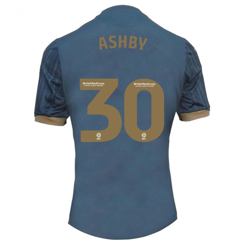 Hombre Camiseta Harrison Ashby #30 Verde Azulado Oscuro 2ª Equipación 2023/24 La Camisa Argentina