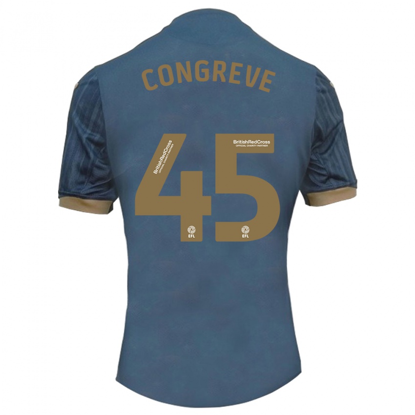 Hombre Camiseta Cameron Congreve #45 Verde Azulado Oscuro 2ª Equipación 2023/24 La Camisa Argentina