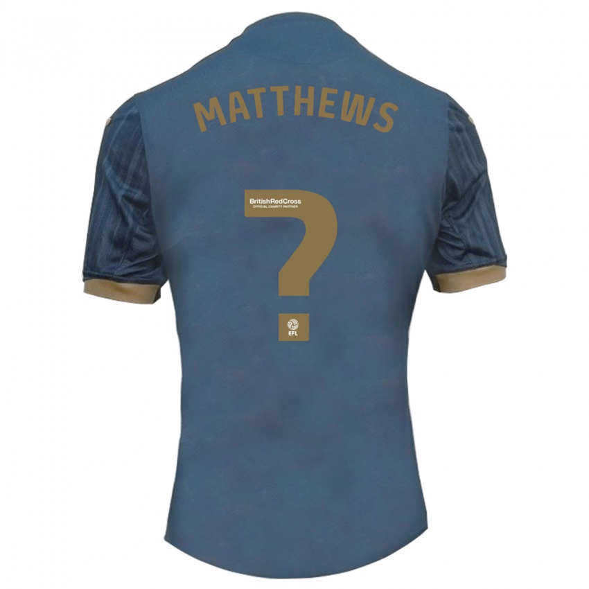 Hombre Camiseta Archie Matthews #0 Verde Azulado Oscuro 2ª Equipación 2023/24 La Camisa Argentina