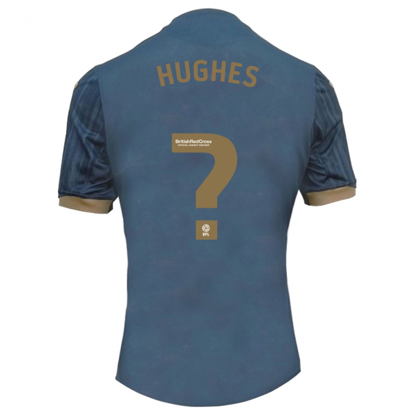 Hombre Camiseta Ben Hughes #0 Verde Azulado Oscuro 2ª Equipación 2023/24 La Camisa Argentina