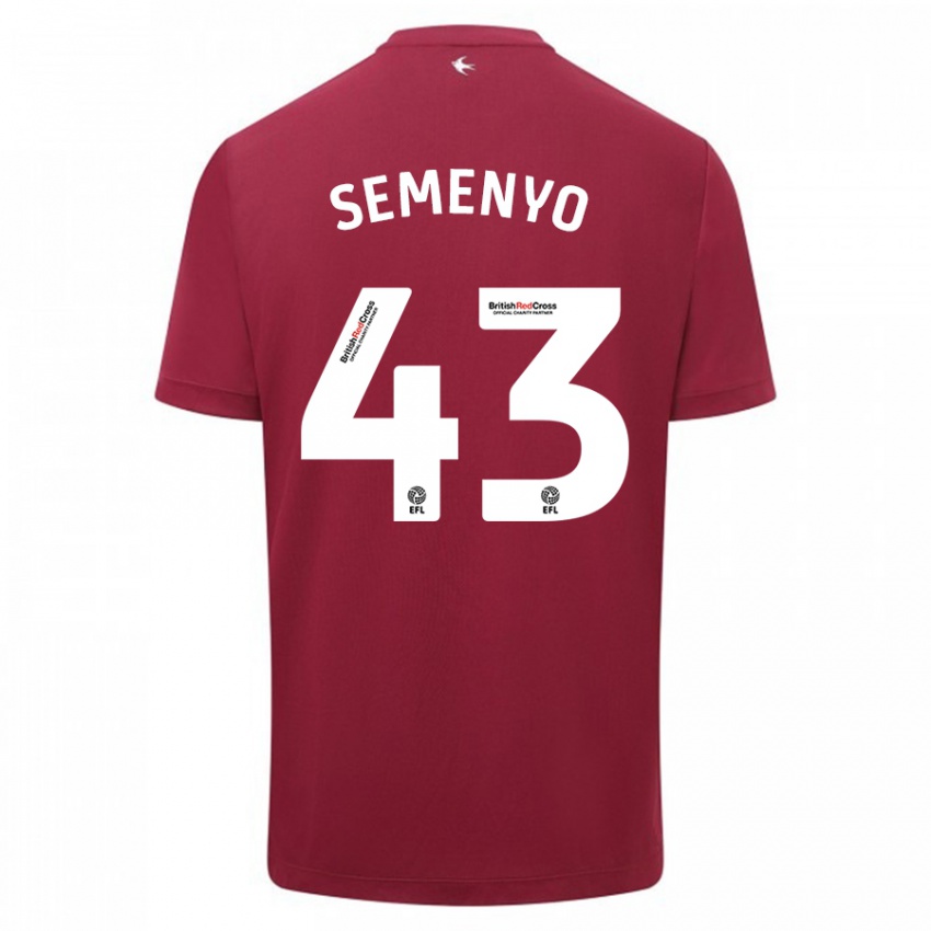 Hombre Camiseta Jai Semenyo #43 Rojo 2ª Equipación 2023/24 La Camisa Argentina