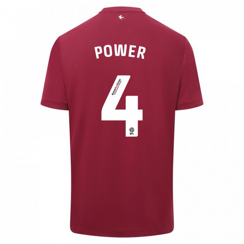 Hombre Camiseta Hannah Power #4 Rojo 2ª Equipación 2023/24 La Camisa Argentina