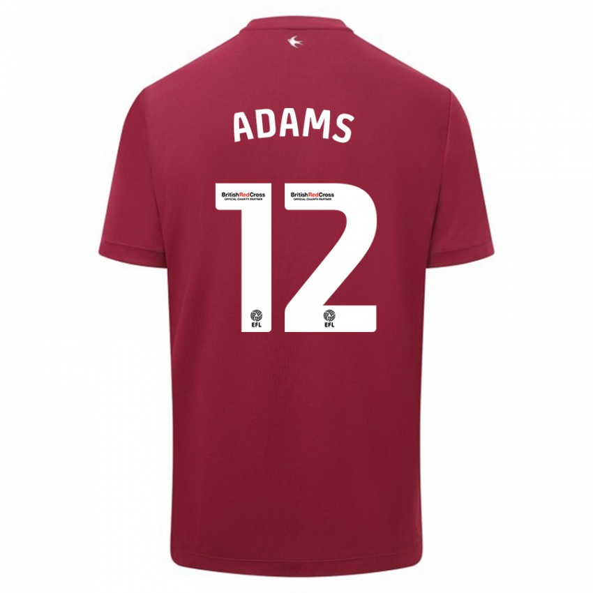 Hombre Camiseta Kelly Adams #12 Rojo 2ª Equipación 2023/24 La Camisa Argentina