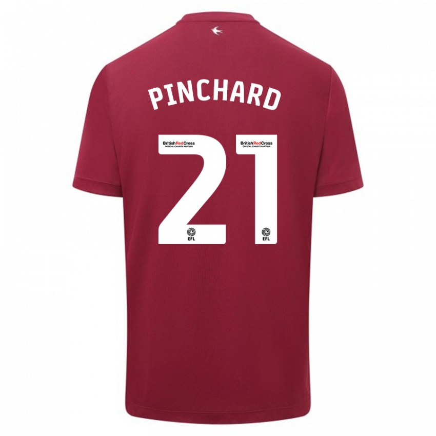 Hombre Camiseta Cerys Pinchard #21 Rojo 2ª Equipación 2023/24 La Camisa Argentina