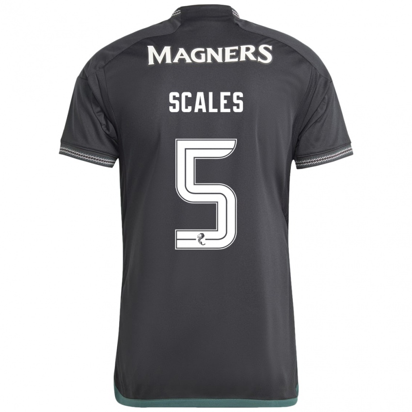 Hombre Camiseta Liam Scales #5 Negro 2ª Equipación 2023/24 La Camisa Argentina